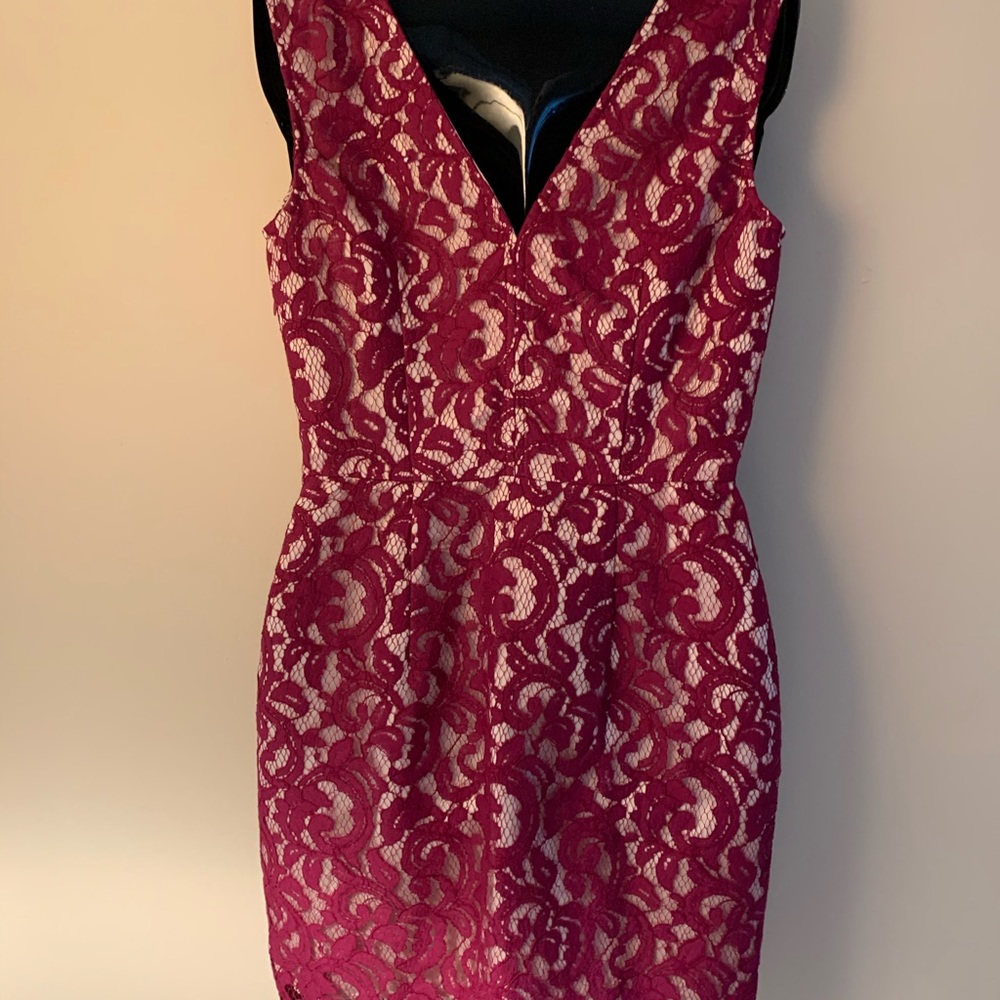 Cranberry Lace Dress